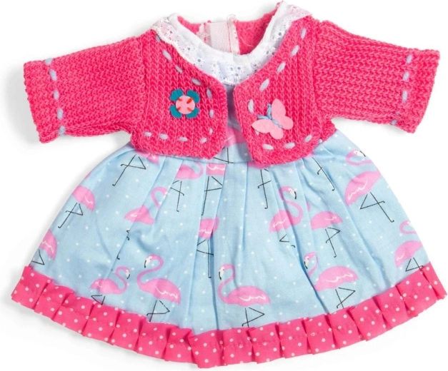 Bigjigs Toys рокля с фламинго и розов пуловер за кукла 34 см