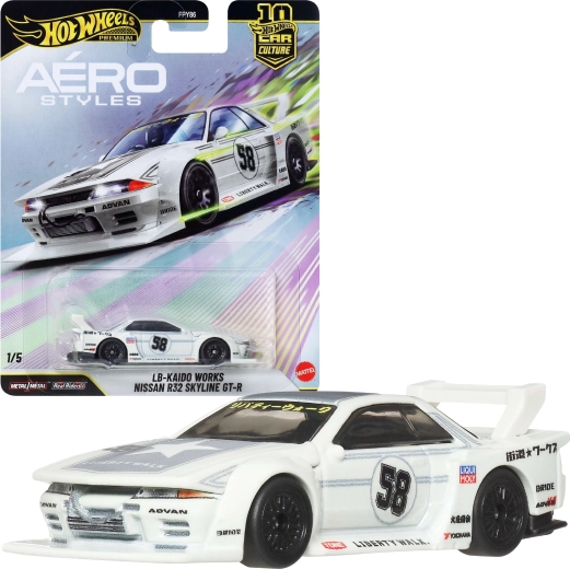 Hot Wheels Premium култови автомобили Aero Styles LB-Kaido Works Nissan R32 Skyline GT-R 1:64