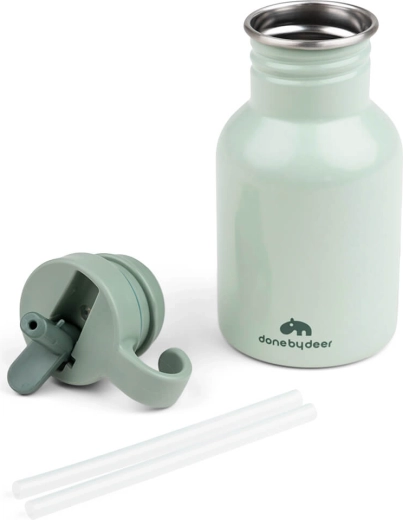 Done by Deer stainless steel bottle Croco green 350 ml