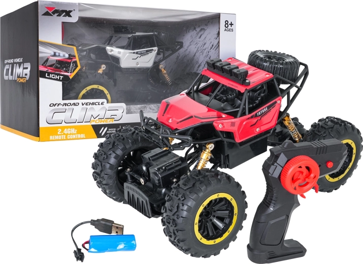 Climb Power RC crawler 4x4 1:18 червен