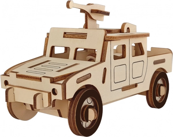 Woodcraft 3D пъзел дървено военно превозно средство