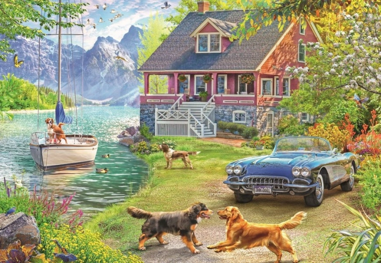 Ravensburger puzzle Summer by the Lake 200 pieces