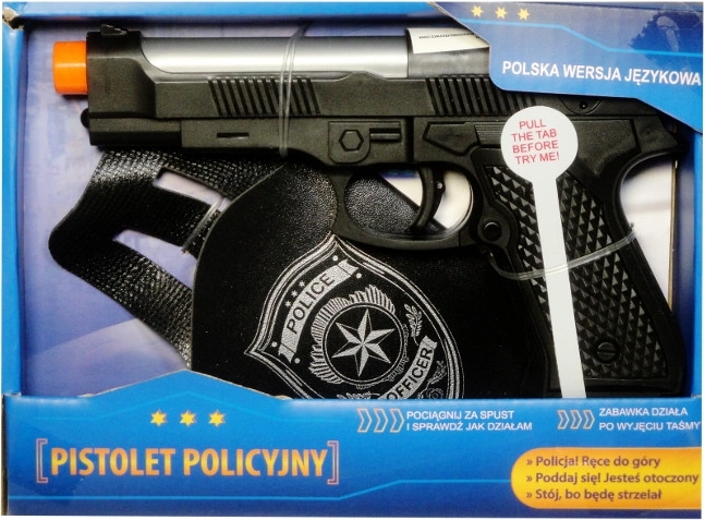 Police toy gun with Polish voice module and holster