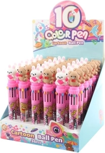 Ten-color pen with a teddy bear or bunny design