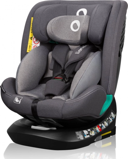 Автоседалка lionelo bastiaan one i-size grey stone 40–150 см