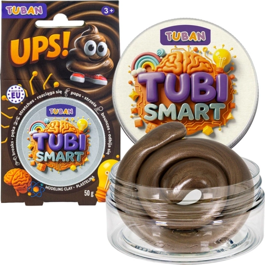 Tubi Smart Ups! Sensory Putty, Brown with Glitter