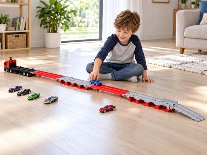 Folding track up to 200 cm long