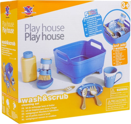 Blue Children's Dishwashing Set