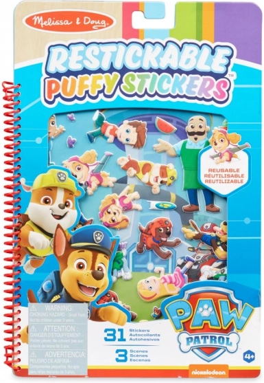 Многократни пухкави стикери PAW PATROL – книга с активности 19 × 28 см