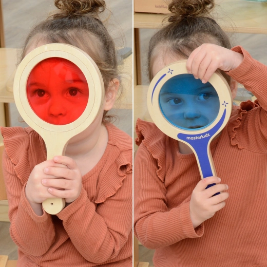 Colored lenses for color mixing