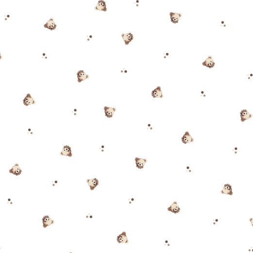 Delicate teddy bear motif for a cosy cot
