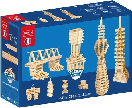 Jeujura Técap Classic wooden construction set, 300 pieces