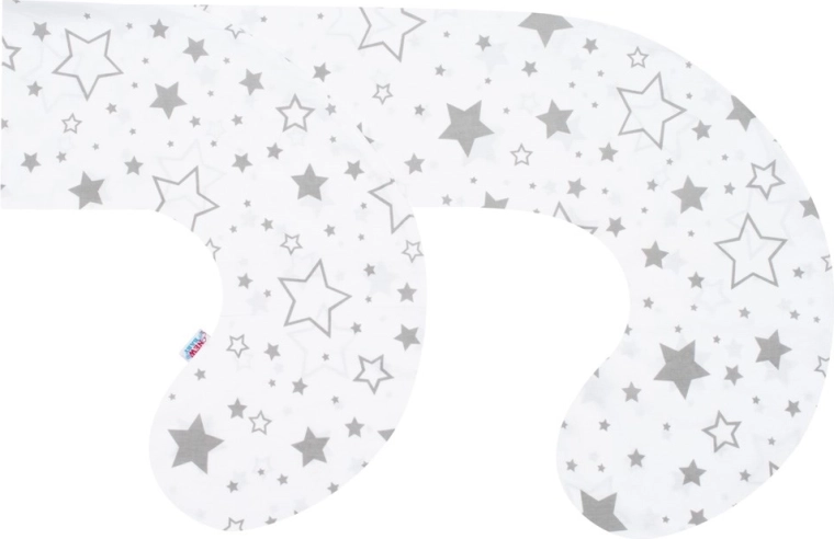 Cover for C-shaped nursing pillow New Baby – gray stars