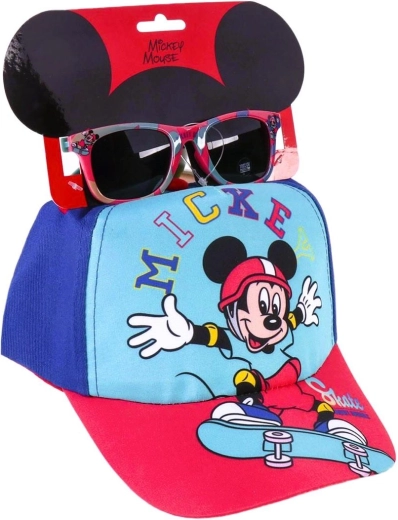 Комплект шапка с козирка и слънчеви очила Mickey