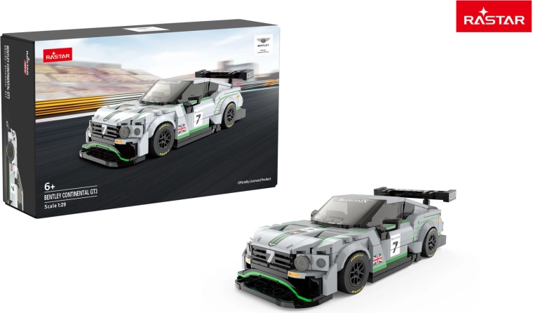 Rastar building set car Bentley Continental GT3 grey 1:29
