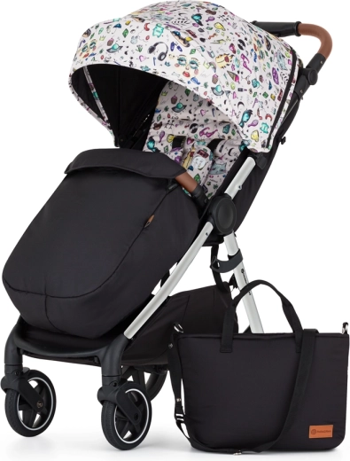 Petite&Mars Royal3 Silver sports stroller limited 100 tattoo set