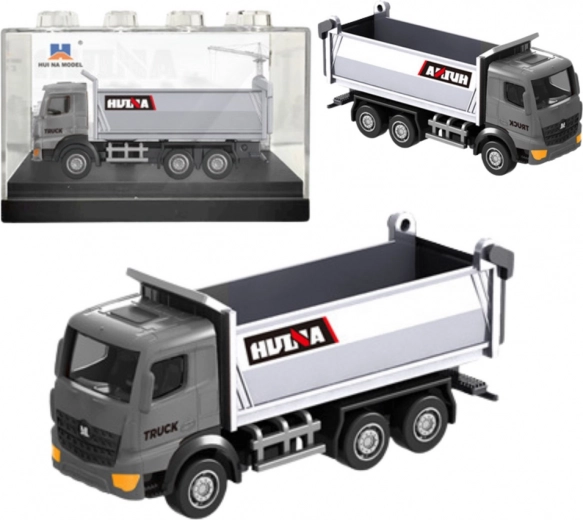 Метален модел самосвал HUINA 1:80 сребърен