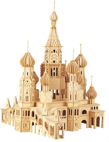 Woodcraft дървен 3D пъзел църква „Петерхрад“