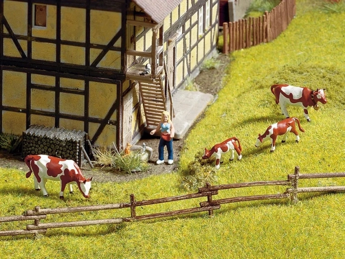Noch Wooden Fence Set 100 cm (H0)