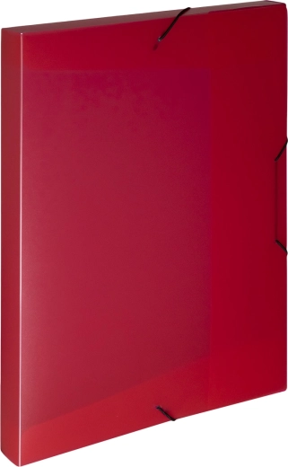 Plastic box with elastic A4, red
