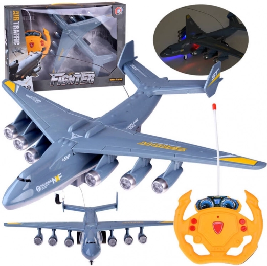 RC airplane with controller and lights inspired by ANTONOV AN‑225