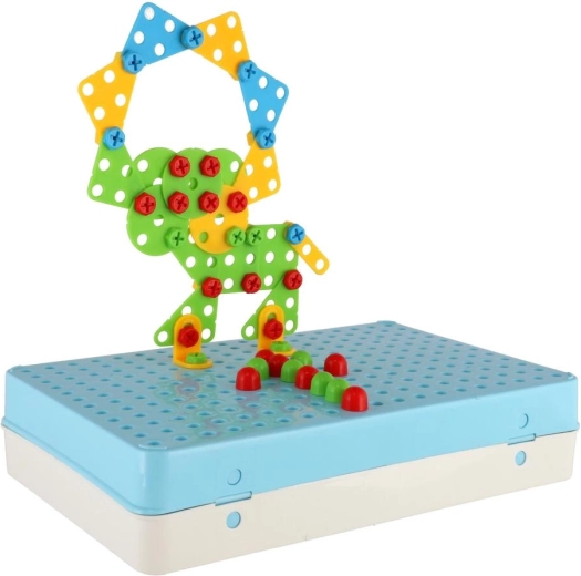 Colorful pieces and templates for 2D and 3D models