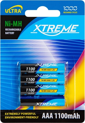 Презареждаеми акумулаторни батерии AAA NiMH 1100 mAh XTREME - 4 бр.