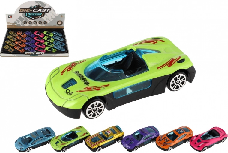 Mini racing cars 7 cm – metal-plastic set, freewheel, color mix