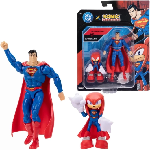 Jakks Pacific figure set: Knuckles as Superman and Superman (Sonic the Hedgehog x DC Comics)