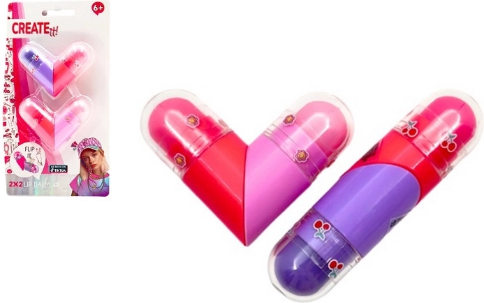 Create It! flavored lip balm in a heart-shaped case