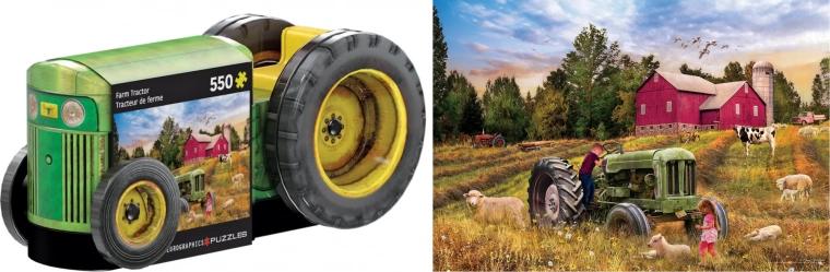 EUROGRAPHICS Puzzle in a Tin Box Old Tractor 550 Pieces