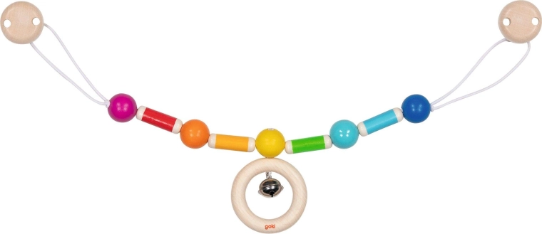 Rainbow stroller chain with clips - 1 piece