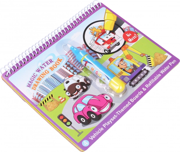 Water Coloring Book Cars with Pen 19 × 16 cm