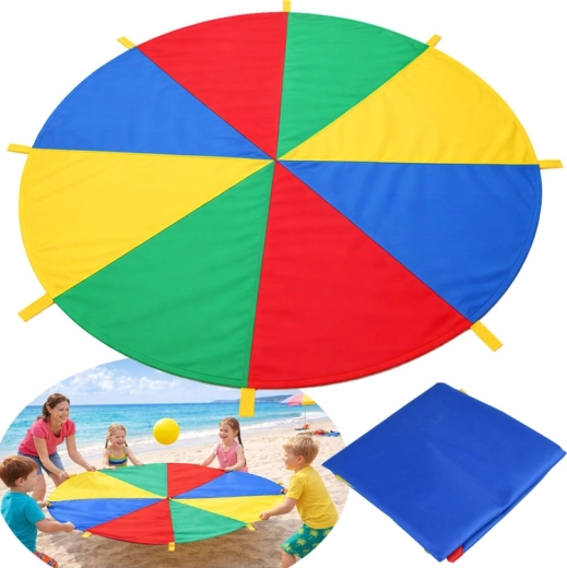 Colorful play parachute 2 m with 8 handles