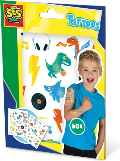 Детски металически татуировки 50 бр.
