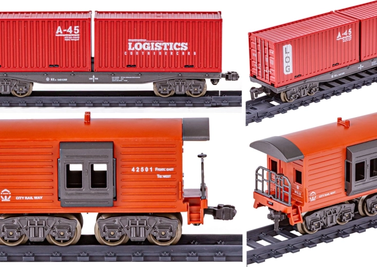 Large set with 5 cars and accessories