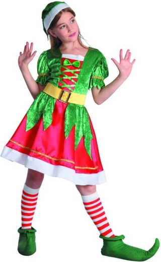Elf carnival costume for girls, size M (120–130 cm)