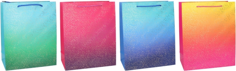 Gift Bag S 18 × 23 × 8 cm, year-round, gradient with metallic dots