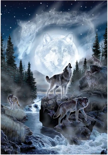 Puzzle Moon Wolf 500 Pieces