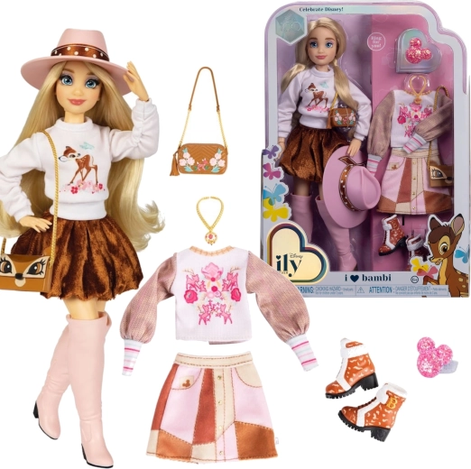 Disney ILY 4Ever модерна модна кукла с мотив Бамби и комплект аксесоари 30 см