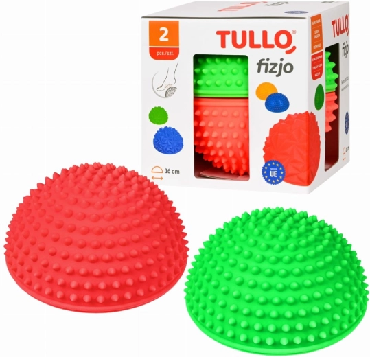 Tullo set of two sensory balance half domes with spikes