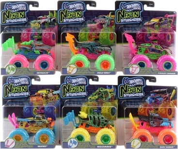 Hot Wheels Monster Trucks Neon Smashers – 1 брой