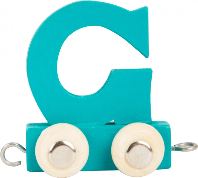 Small foot wooden wagon with letter G – colorful alphabet