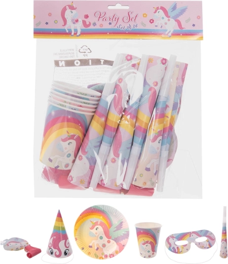 Paper Unicorn Party Set (36 pcs)