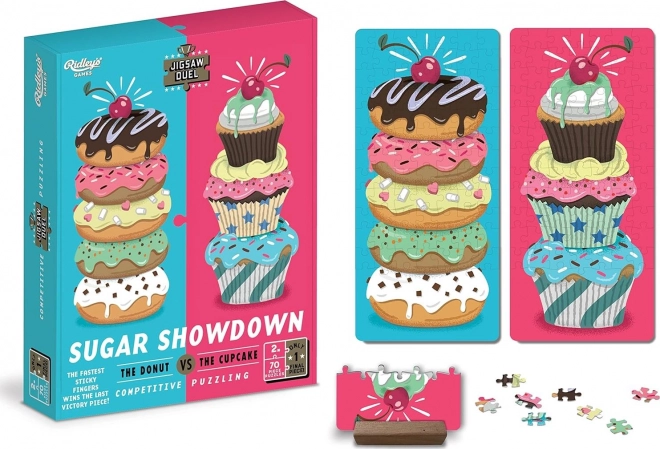Puzzle Duel Sweet Showdown: donut vs cupcake 2×70 pieces