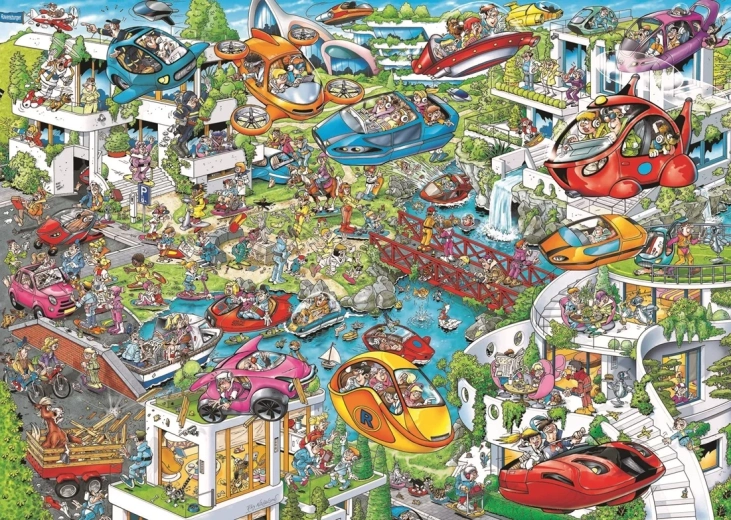 Пъзел RAVENSBURGER Ray’s Comic – Бъдещето, 1000 части