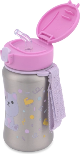Flip-top lid for a clean straw