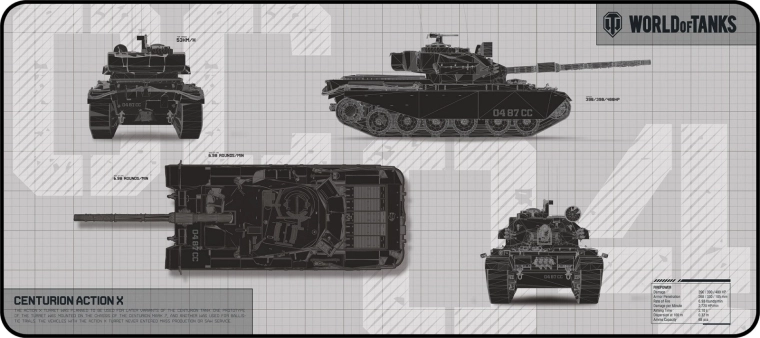 Геймърска подложка за мишка лимитирано издание World of Tanks