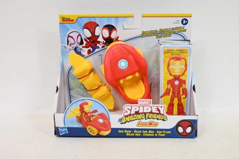 Marvel Spidey Iron Man figure with vehicle and jet wings