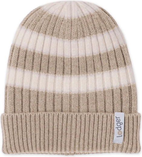 Lodger шапка stripe merino beige (6–12 месеца)